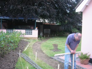 With the grass gone time to check the depth needed.